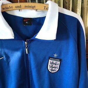 Nike England Royal Blue and White Track Jacket